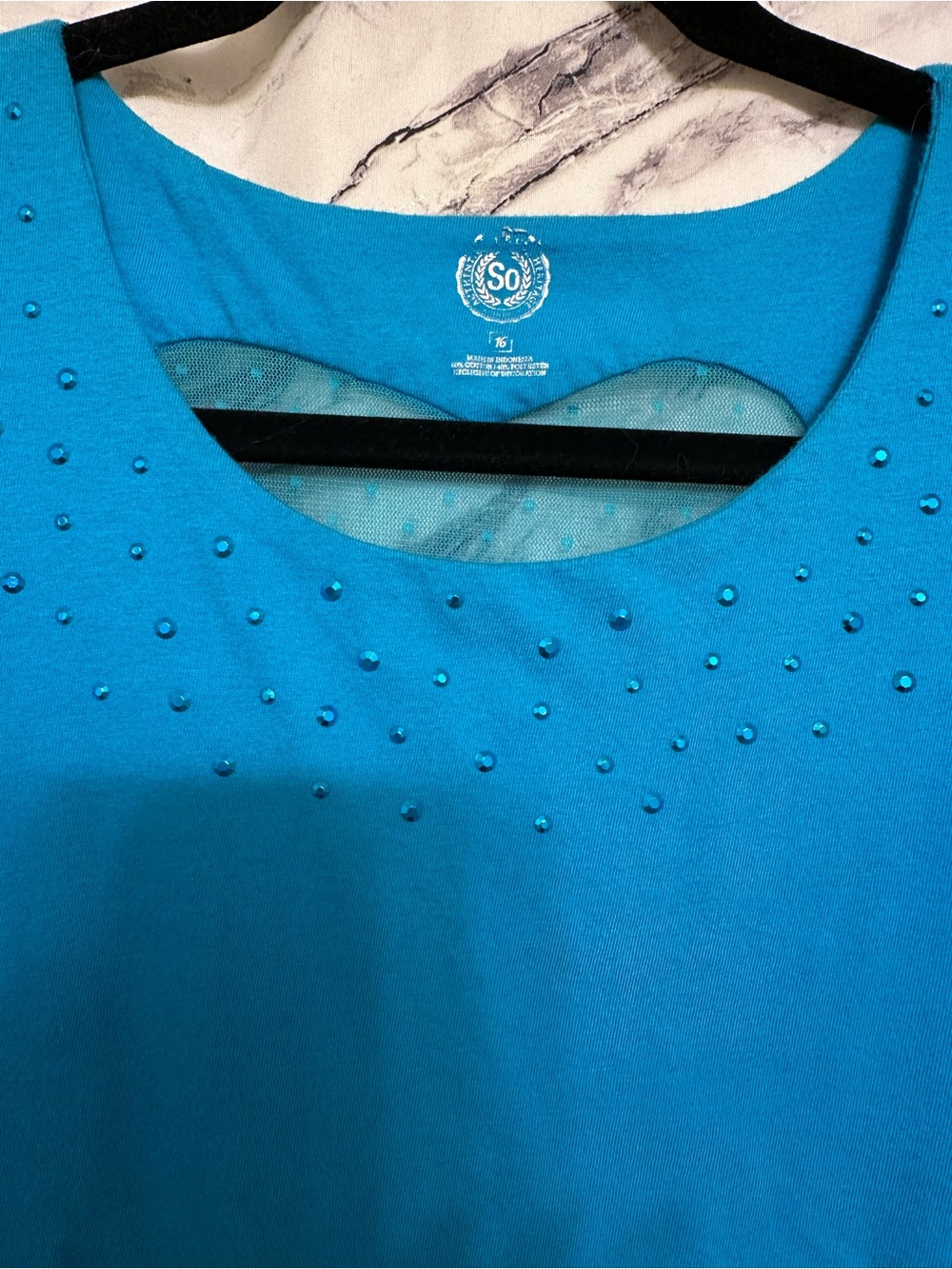 SO Girls' Blue Sleeveless Fit-and-Flare Dress - Picture 4 of 6